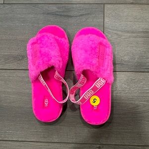 UGG Pink Fluff Yeah Slide Slippers Sz 5